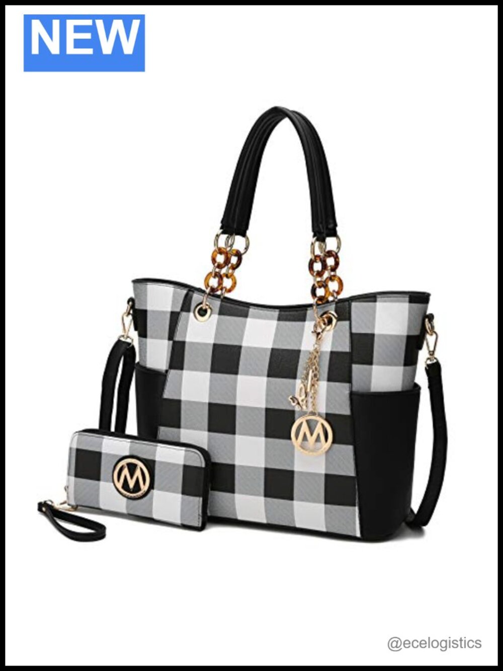 J'OMOR by Mia Tote Bag for Women, Handbag Set with Wallet Top-Handle Bag Vegan